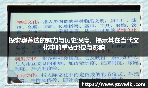 探索奥蓬达的魅力与历史深度，揭示其在当代文化中的重要地位与影响
